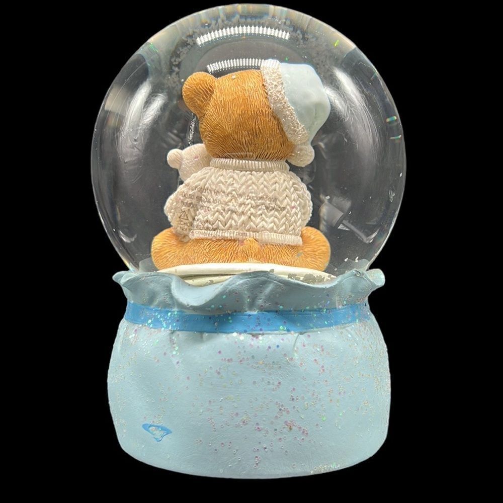 Baby’s First Christmas Snow Globe Teddy Bear Music Box St Nicholas Square - Picture 6 of 9